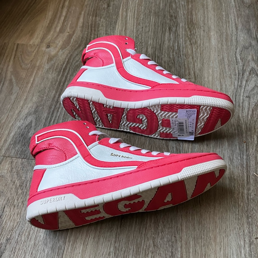 Superdry VEGAN Vibrant Red/Pink and White Sneakers